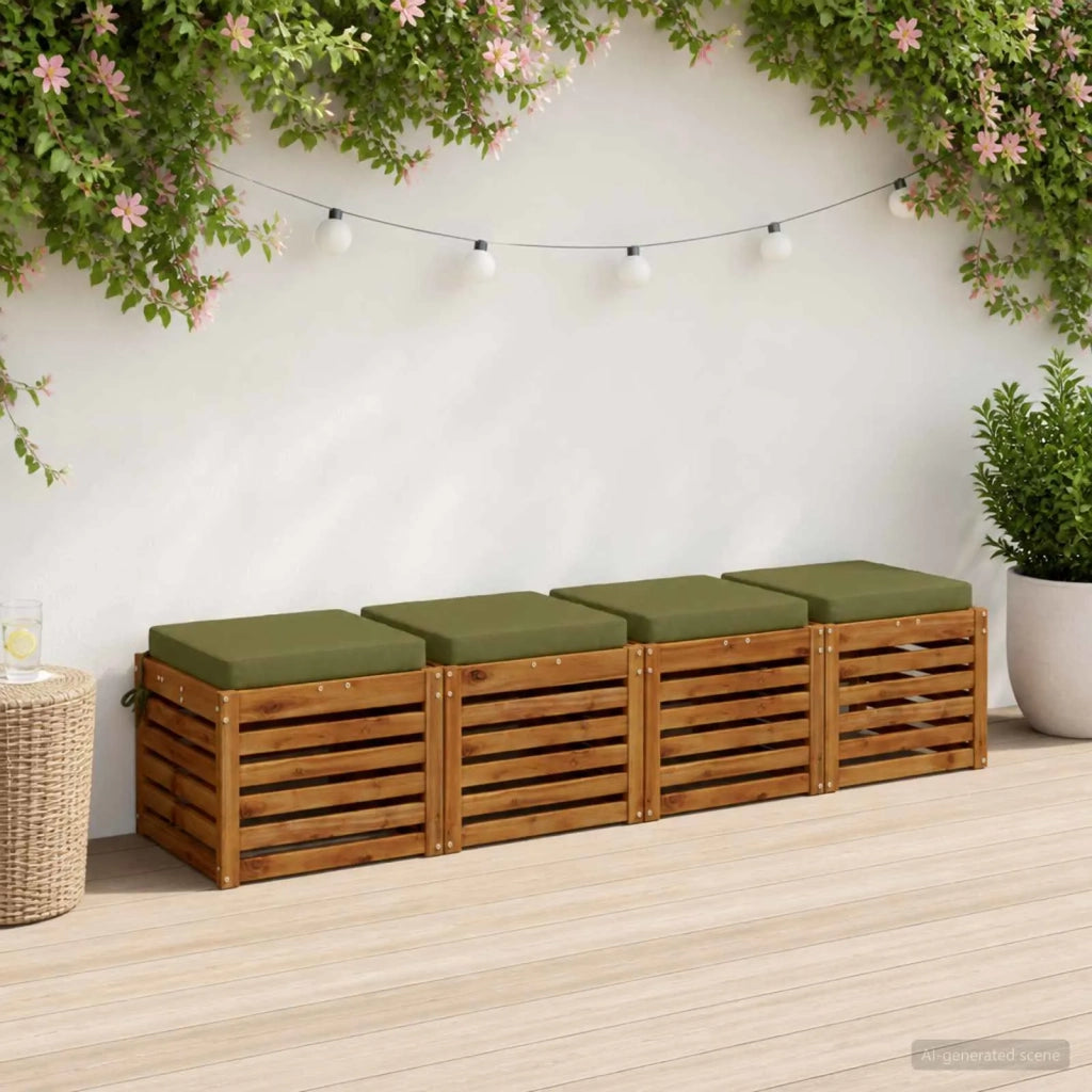 Cuscini per Sedia in 4 Pezzi SOEST 4 pz 100% Poliestere 944556