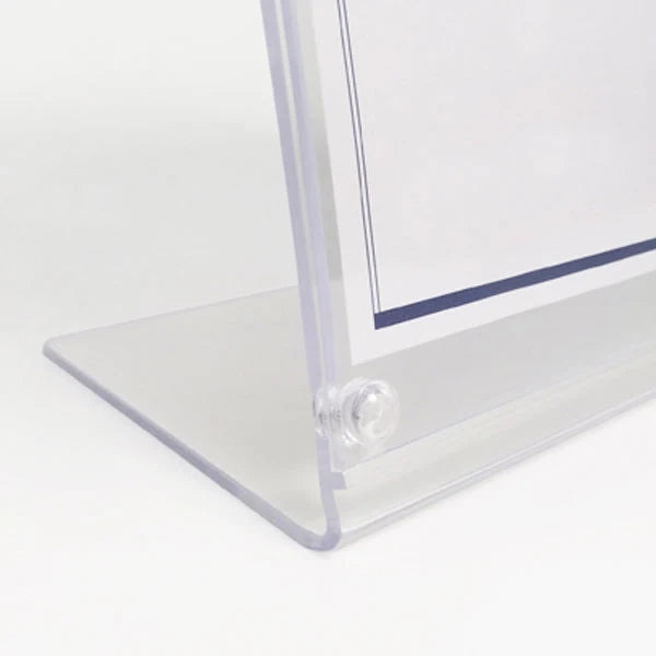 Porta avvisi da banco magnetico in Plexi profilo curvo Monofacciale - A5 Verticale