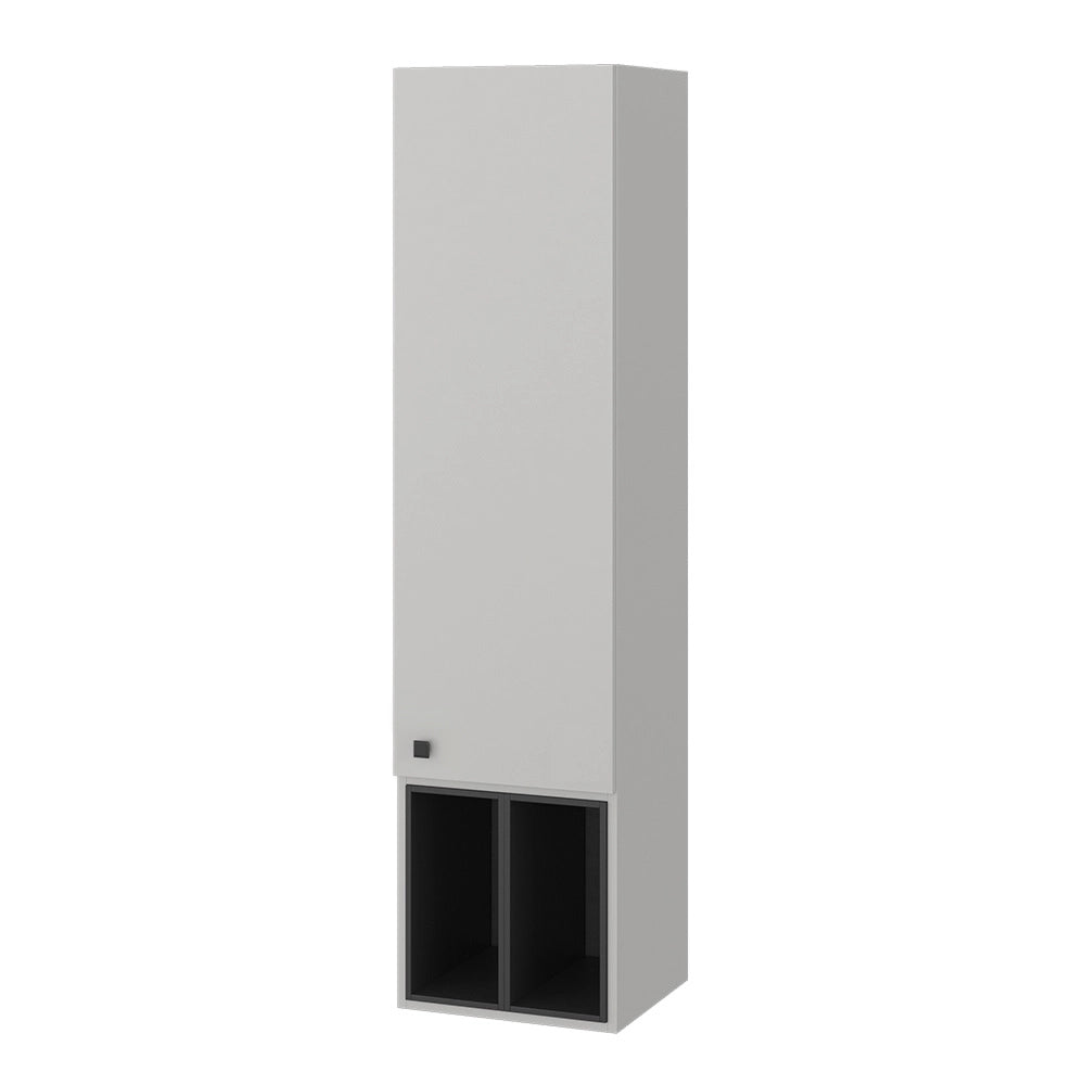 Vicco Armadio per il bagno Grigio 37.5 x 150 cm con anta e vani a giorno