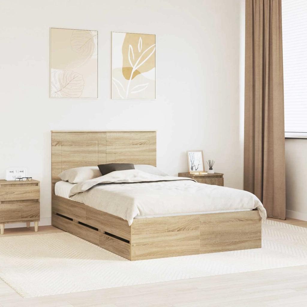 Struttura del letto-Giroletto Rovere Sonoma Legno Ingegnerizzato