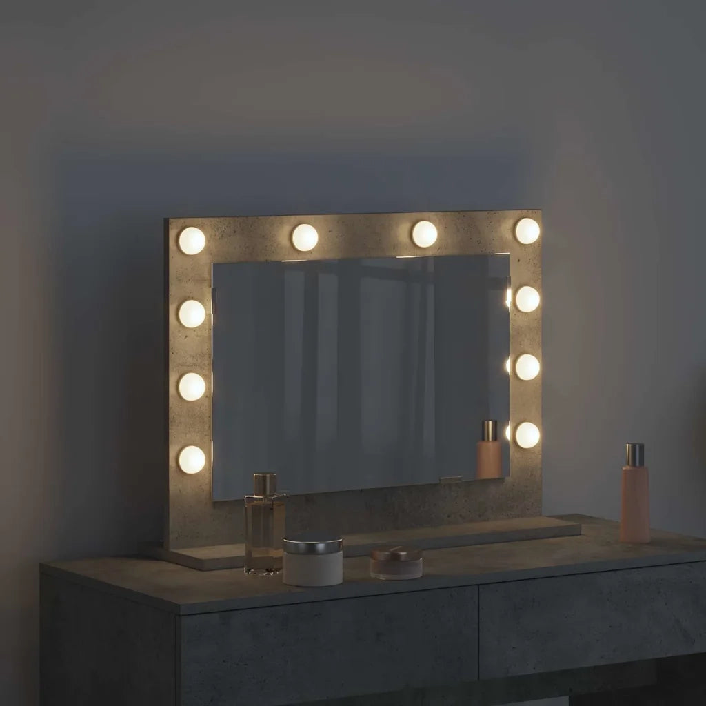 Specchio da Vanit¨¤-Specchio da Trucco Grigio cemento 60 x 45 x 18 cm