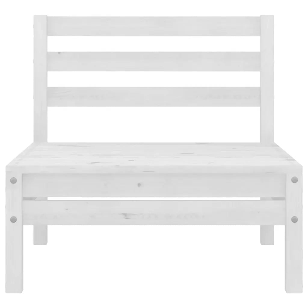 Set Divani da Giardino 4 pz | Set Salotto da Giardino Bianco in Legno Massello di Pino