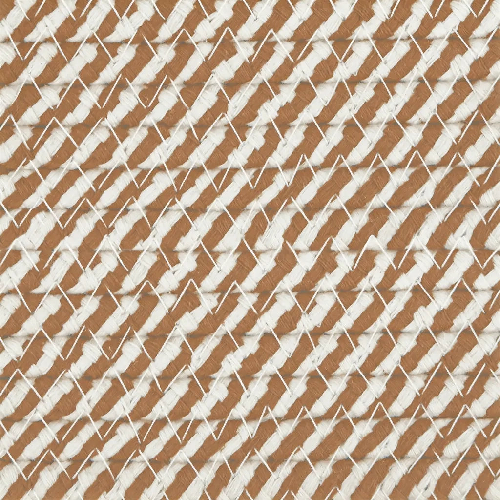 Cestini Portaoggetti 2 pz Marrone e Bianco ?24x18 cm in Cotone CFW2482660