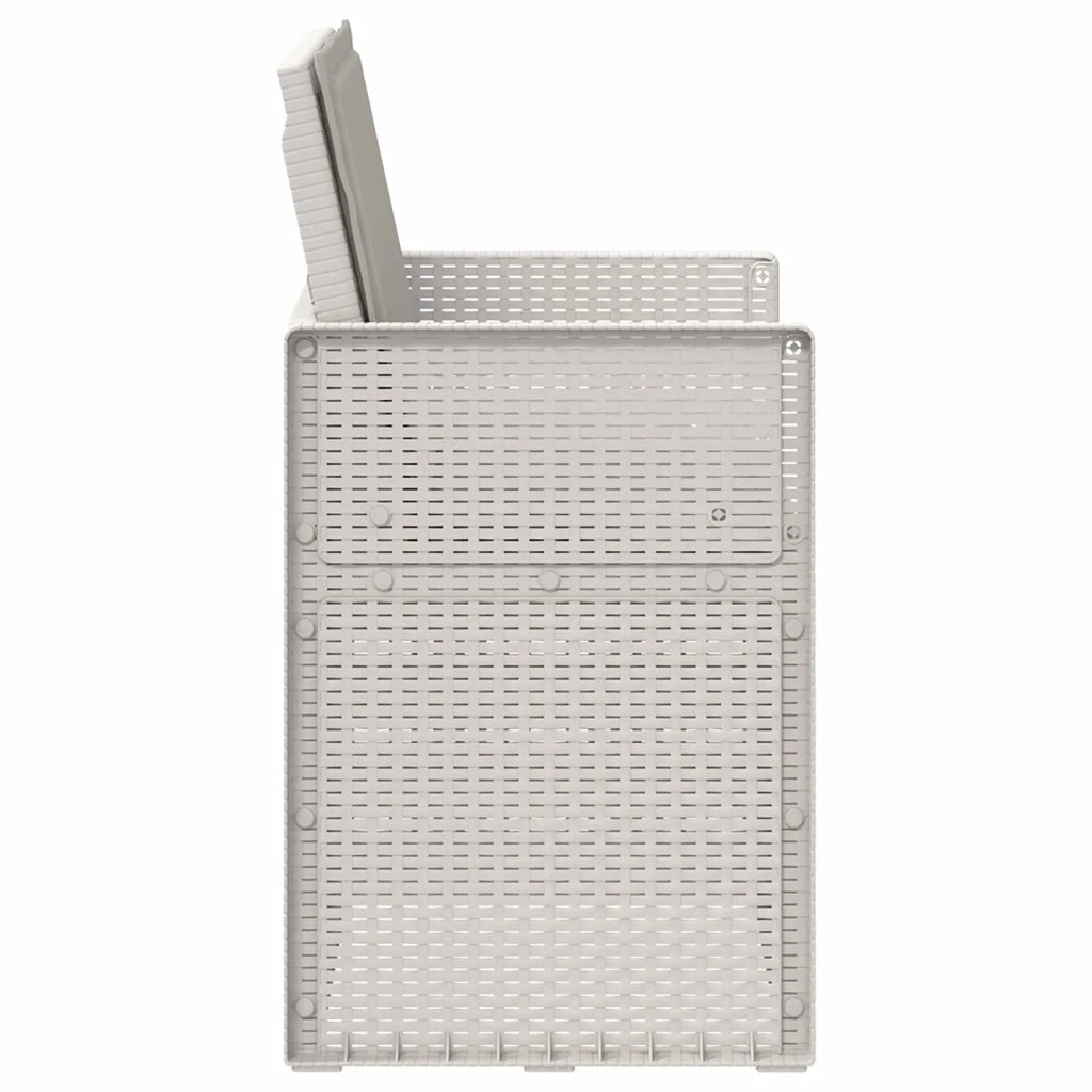 Sedie da pranzo da giardino 2 pcs Bianco e Grigio Chiaro PP 8000005