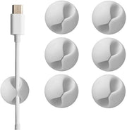 Cablettes per cavi per diametri fino a 8 mm - Set da 6 pezzi (Bianco)