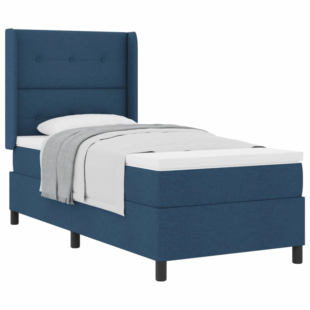 Letto a molle con materasso Blu 190 x 90 cm Tessuto 3341622