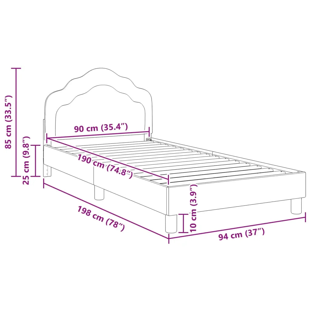 Struttura letto bambini con testata-Giroletto per bambini Verde Mare 90 x 190 cm 633018