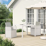 Sedie da pranzo da giardino 2 pcs Bianco e Grigio Chiaro PP 8000005