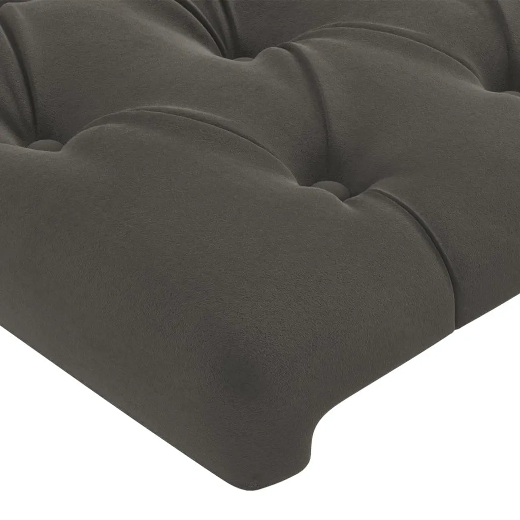 Testiera a LED Grigio Scuro 144x7x78/88 cm in Velluto 3121997