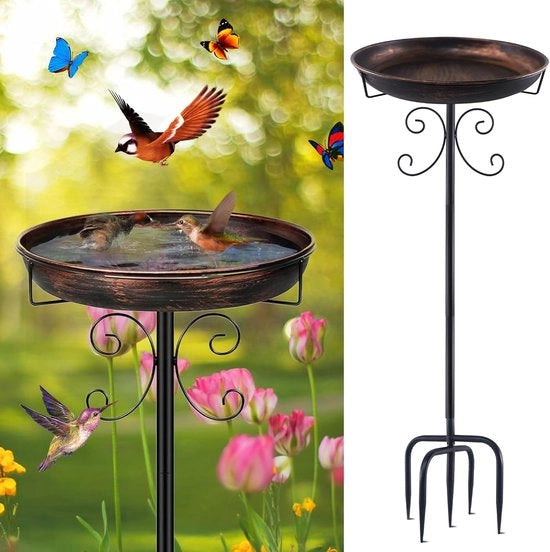 Vogalbaino in piedi per esterno - decorazione metallica per giardino - 5 piedini
