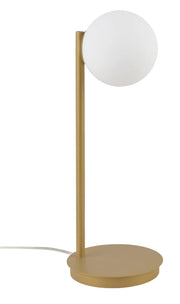 Lampada da tavolo Gama oro-beige sfera bianca G9 12W Sigma