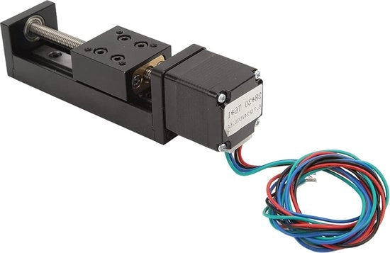 Guida di Rail Lineare Mini - 50mm di Avanzamento in Lega di Alloio Stadio di Movimento Stepper con 1 Pezzo di Manubrio a Vite per Componenti di CNC-router per DIY - Aggiornamento Eujgoov .