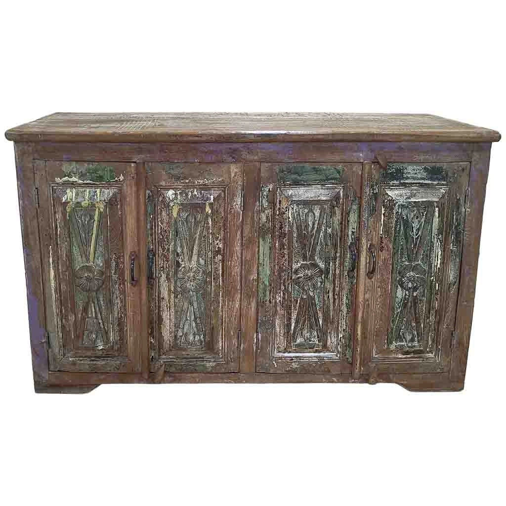 Credenza artigianale in legno 130x40x77h cm