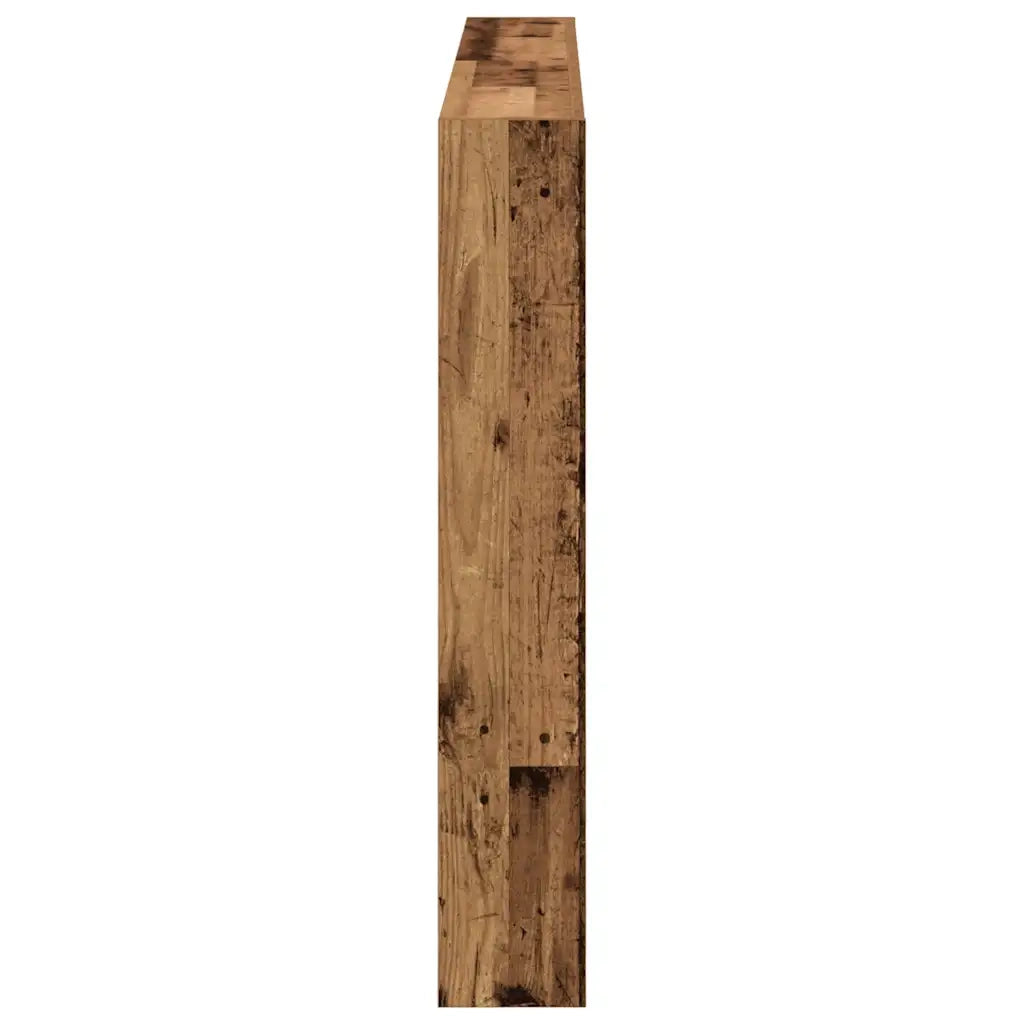 Testiera | Testata con Contenitore a LED Legno Antico 160x17x102 cm