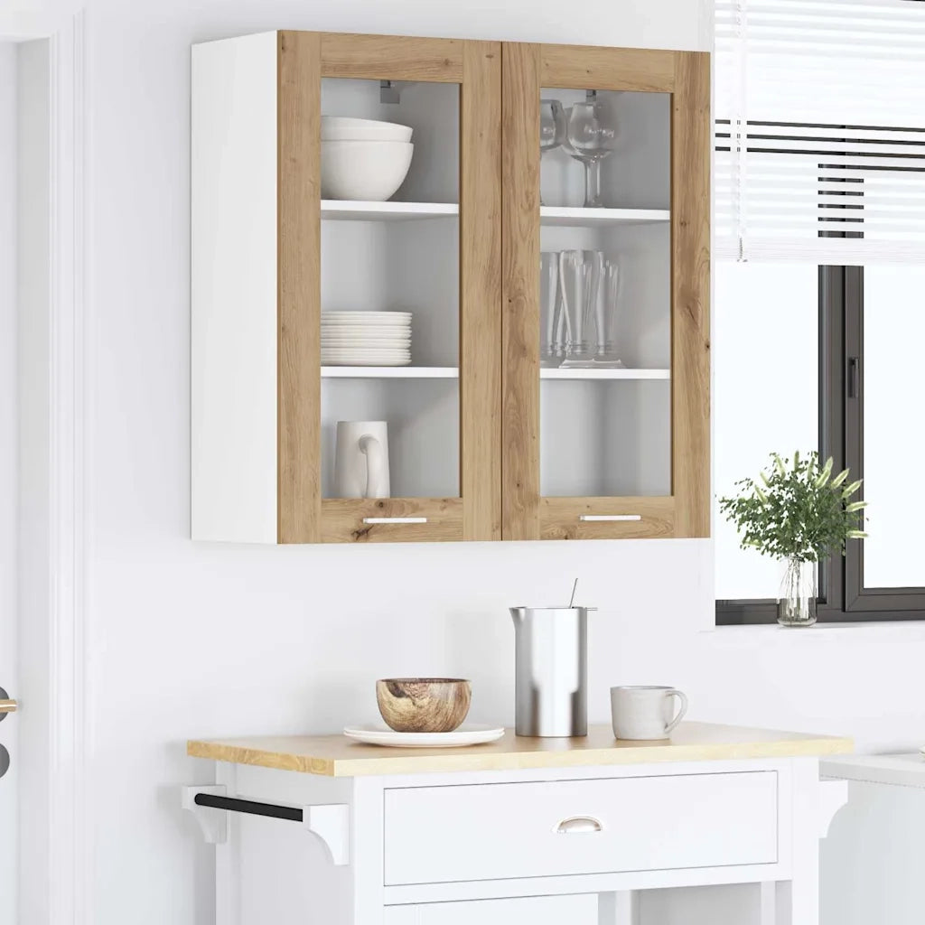 Armadio pensile 2 pcs Rovere artigianale 40 x 31 x 80 cm 884313