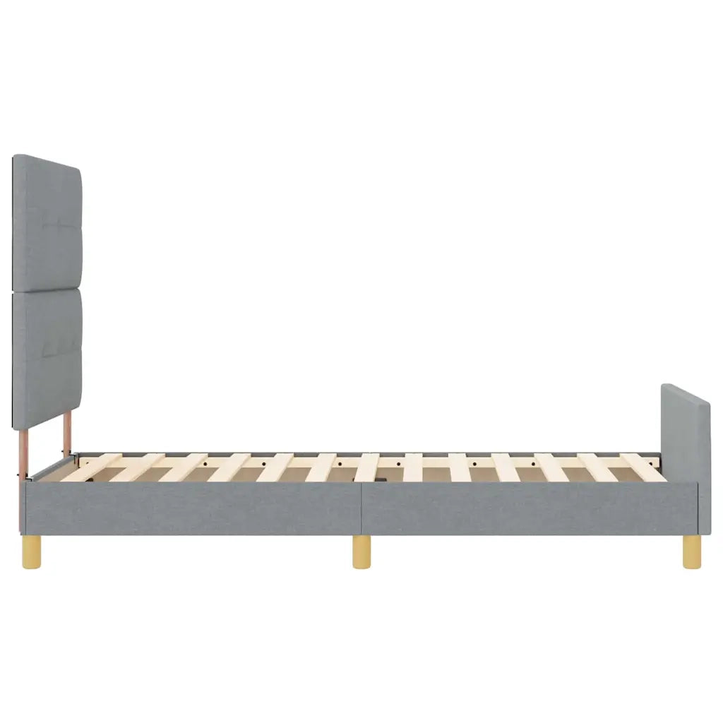 Struttura del letto Grigio chiaro 90 x 200 cm Tessuto 3344697
