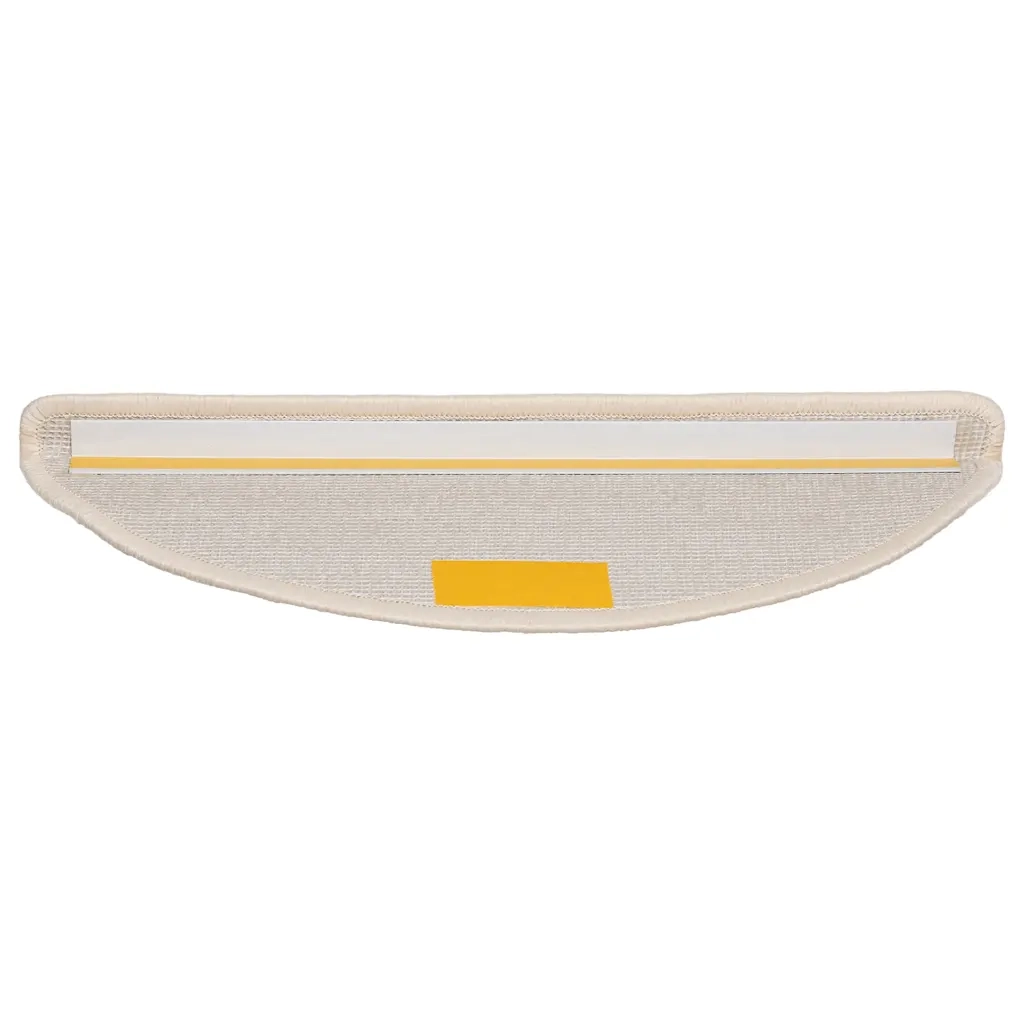 Tappetini per scale 15 pz | Gradini per Scale 56x17x3 cm Bianco Semicircolari