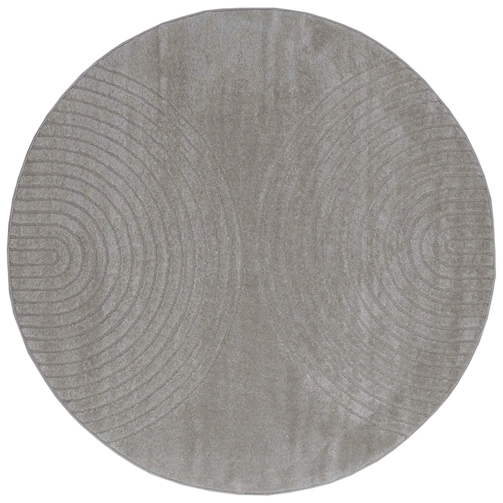 Tappeti per area Rotondo GALATI Grigio Ø 200 CM Poliestere 42022829
