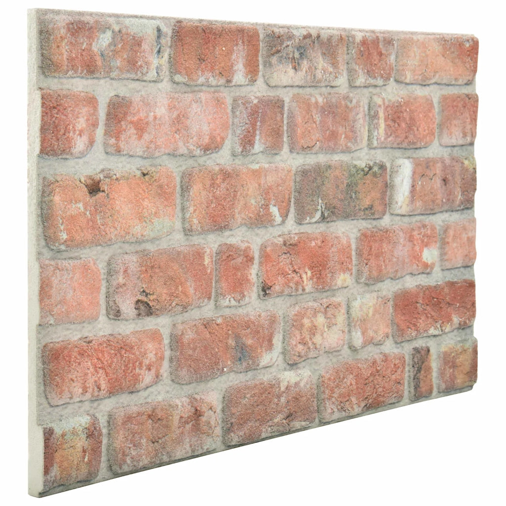 Pannelli da parete 10 pcs Rosso 100 x 50 cm Schiuma EPS 332921
