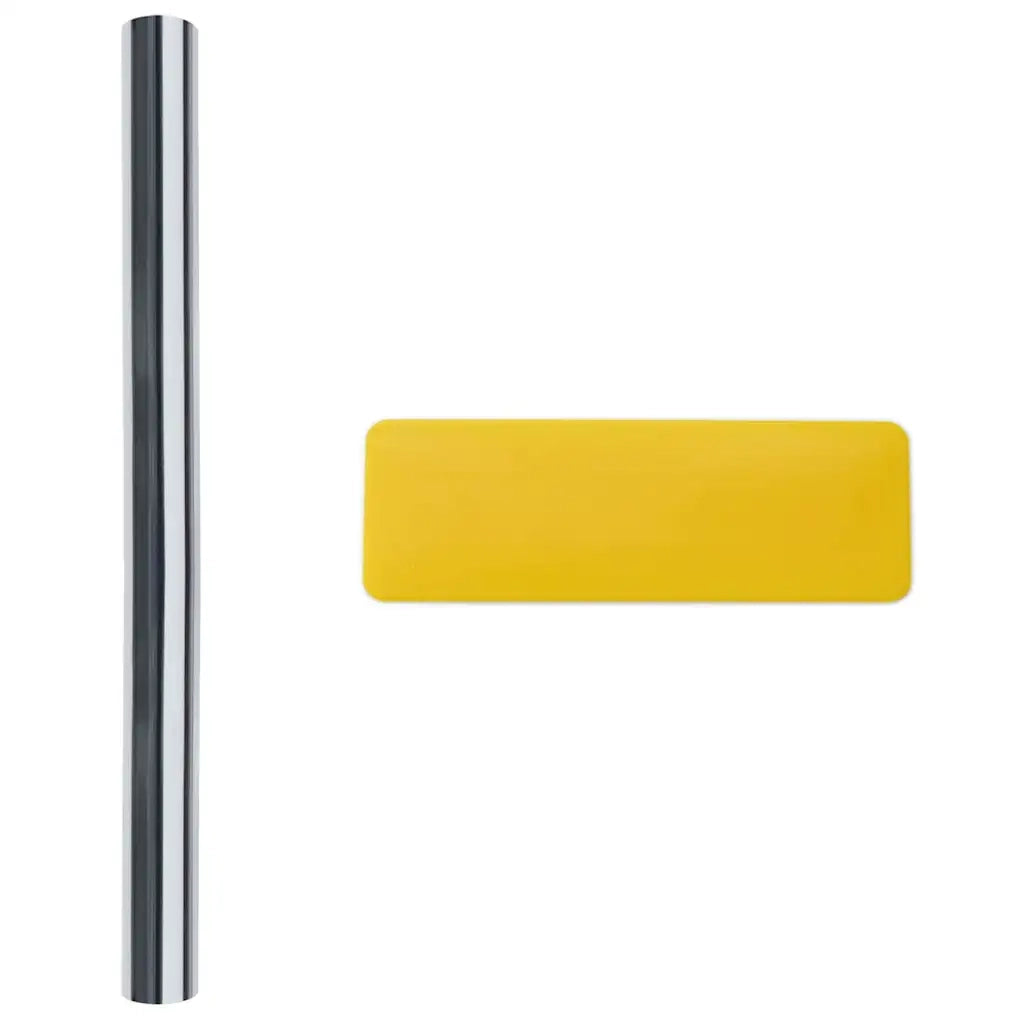 Pellicola per Finestra Solare Riflettente Statica Argento PVC 3394733
