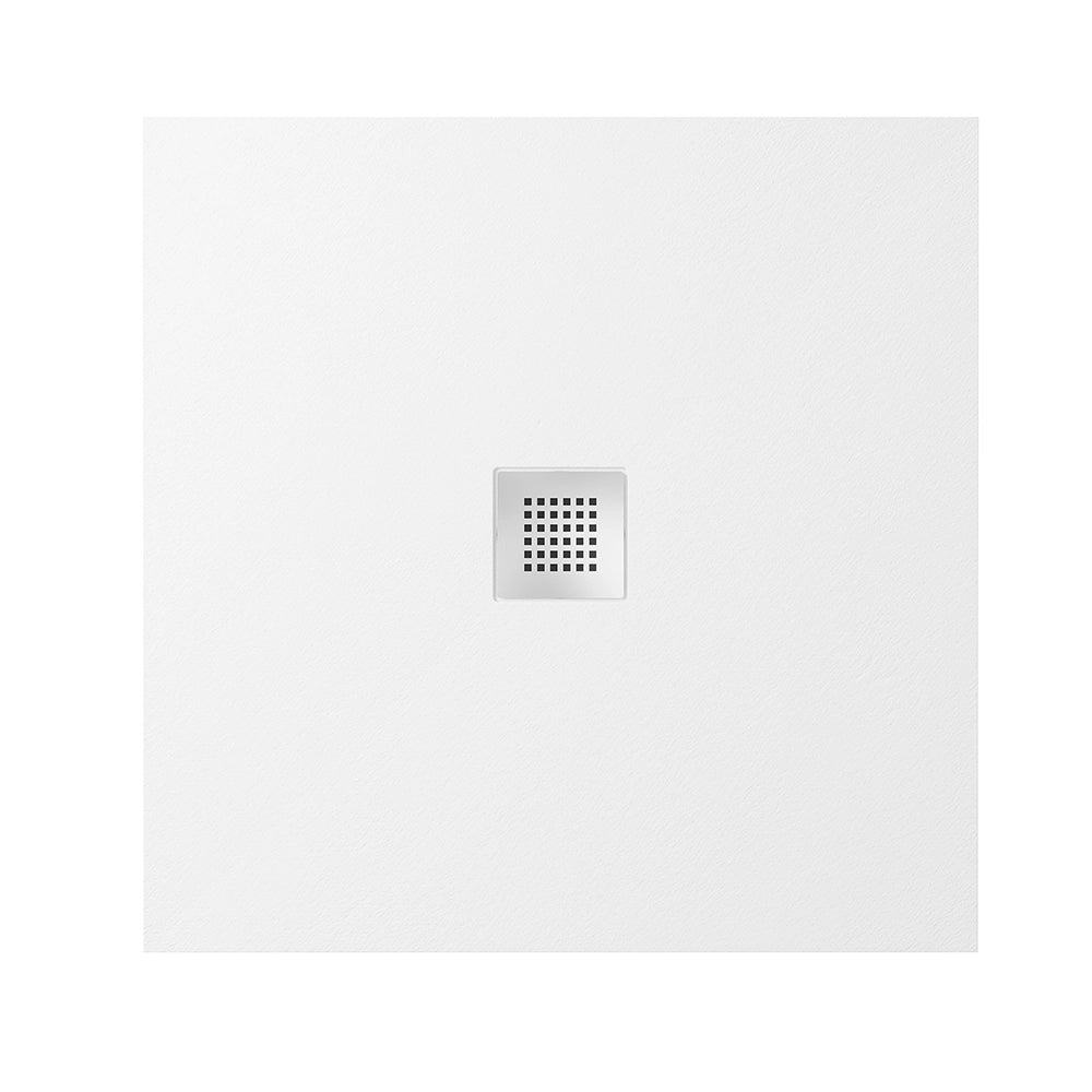 Piatto doccia 90x90cm in marmoresina bianco effetto pietra | Kos