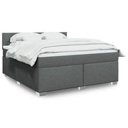Giroletto a Molle con Materasso Grigio Scuro 180x200 cm Tessuto 3285968