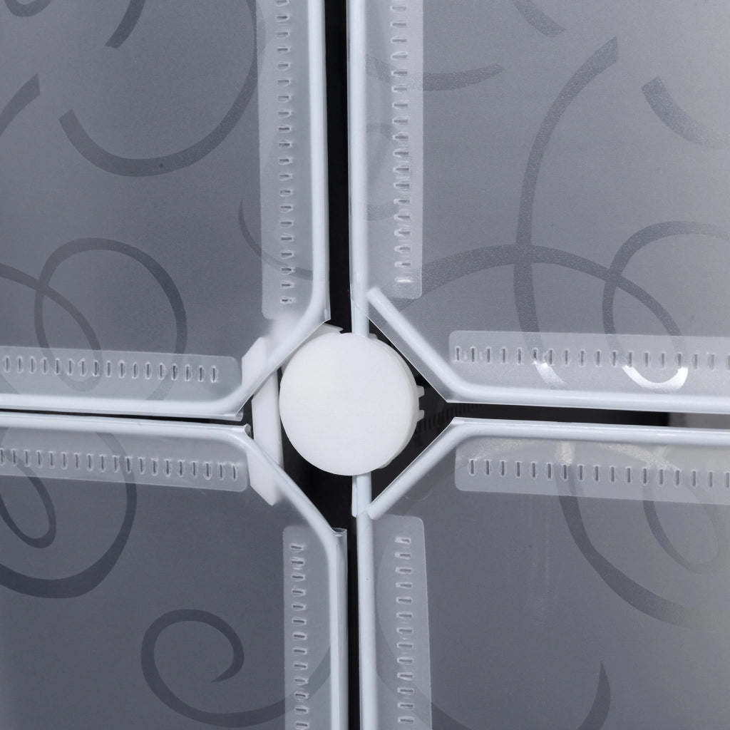 Armadio a cubi con cassetti e ante scorrevoli ¨C Minimal ¨C Nero e Bianco 111x47x183 cm
