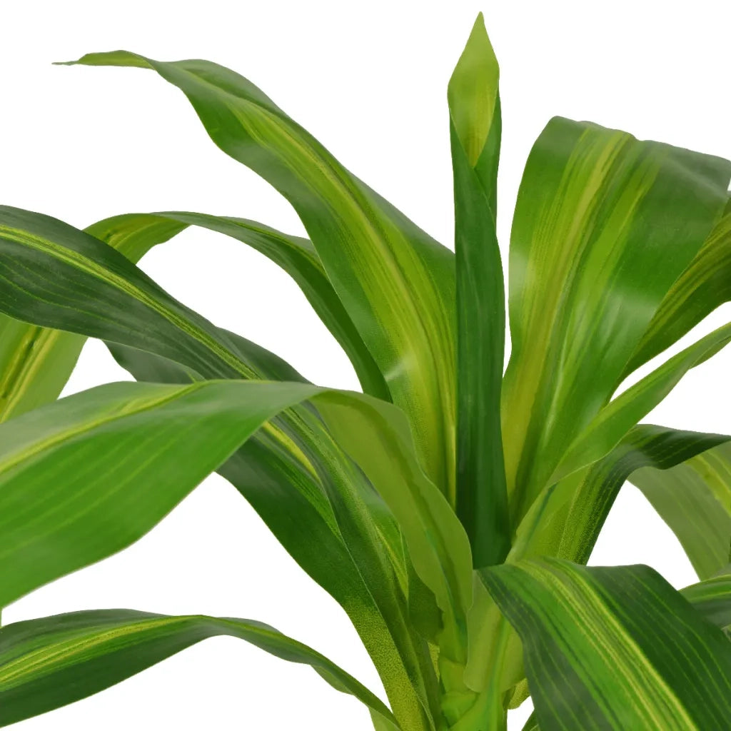 Dracena Pianta Artificiale con Vaso-Piante Decorative 100 cm Verde