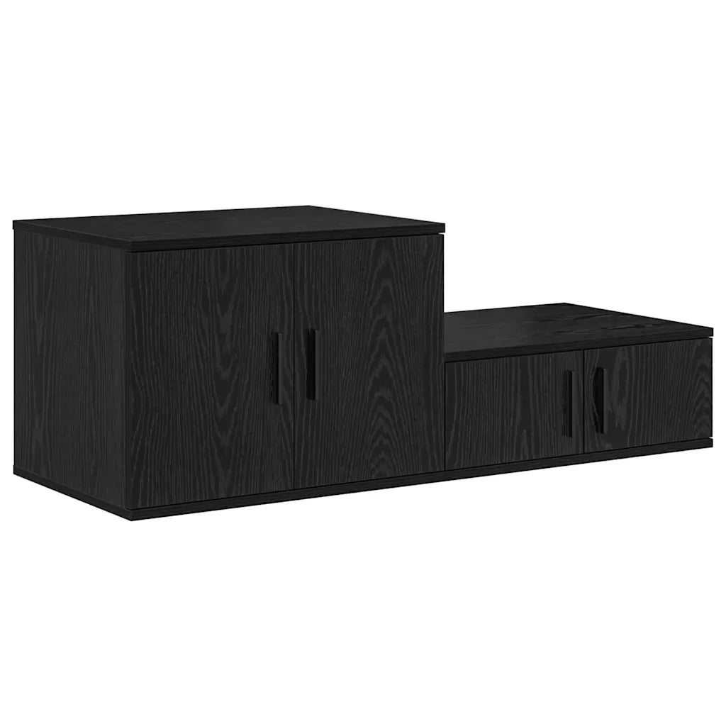 Armadio 2 pcs Rovere Nero 108 x 41 x 40 cm Legno multistrato 866668