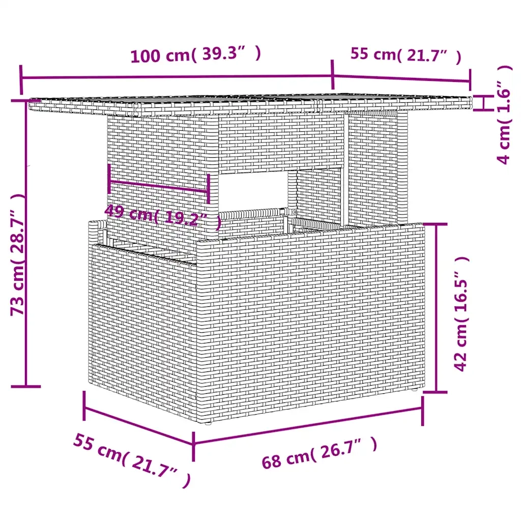 Set Divani da Giardino 11 pz con Cuscini Grigio in Polyrattan 3266881