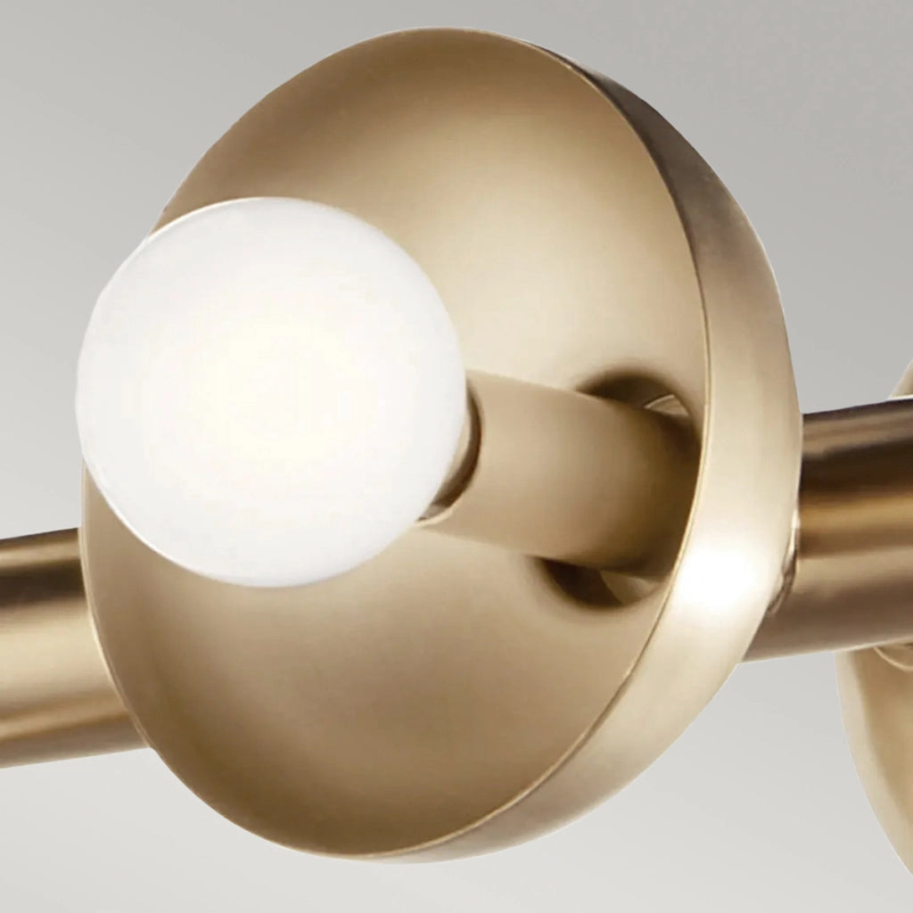 Lampada a sospensione Palta oro 122cm 10xE14 Kichler
