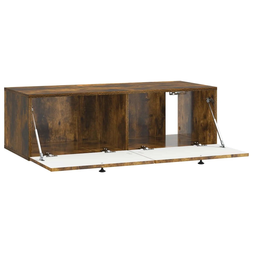 Mobile Porta TV da Muro-Credenza per TV sospesa Rovere Fumo 99 x 41 x 30 cm