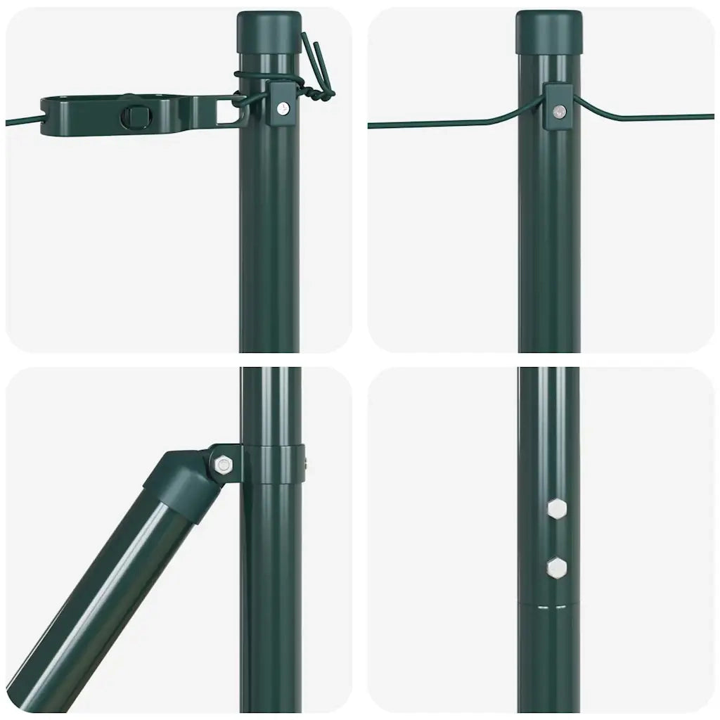 Palo della recinzione 26 pz Verde 3,2 x 3,2 x 190 cm CFW3826576