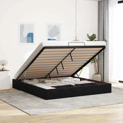 Struttura Letto Pouf senza Materasso Nero 160x200 cm in Velluto 3310975