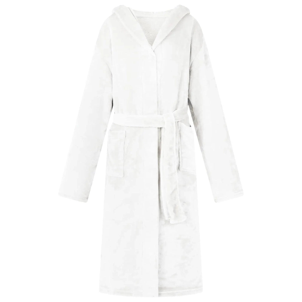 Accappatoio con Cappuccio Bianco xxxl Flanella CFW9423367