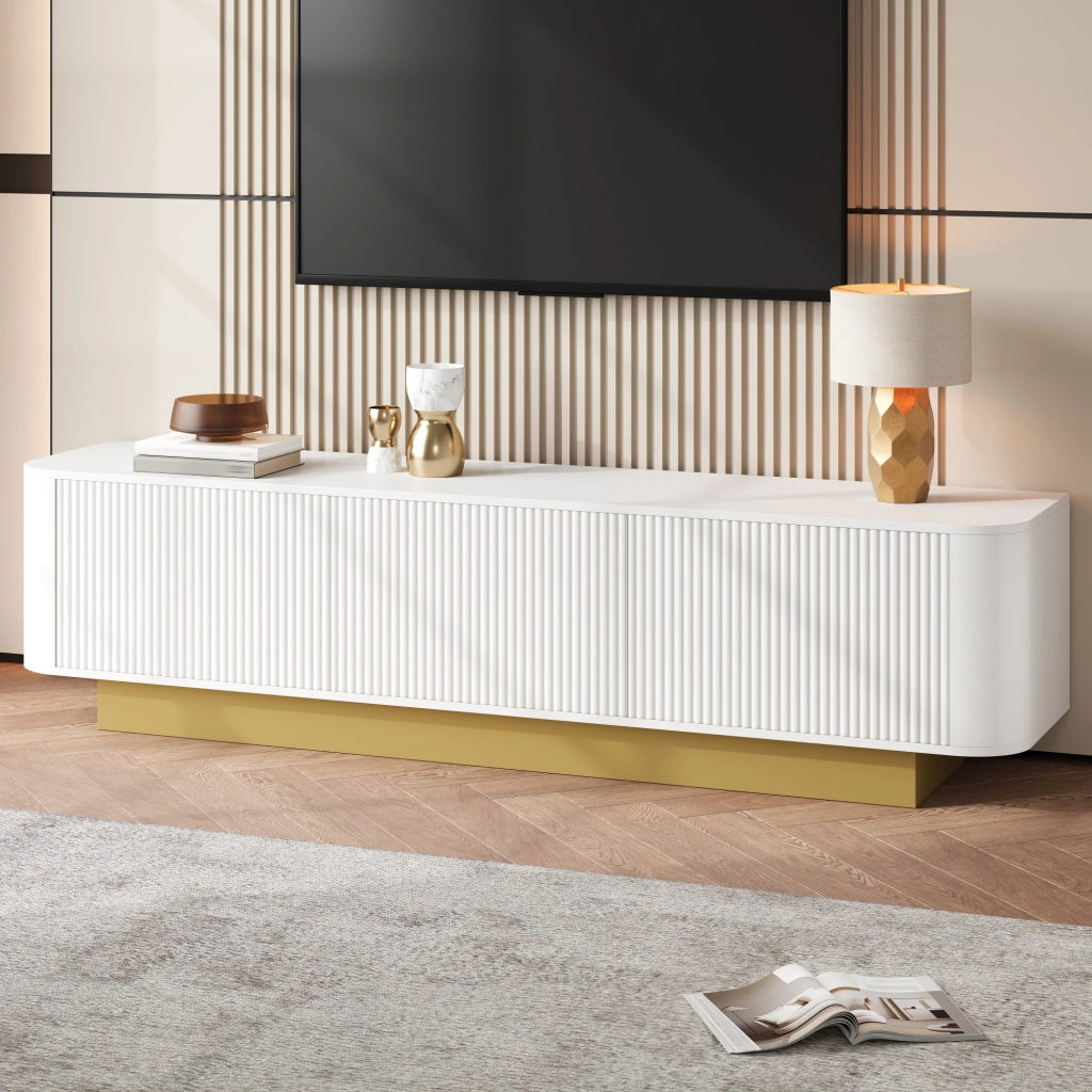 Mobile TV 170 cm ¨C MINIMAL ¨C Bianco, Design Moderno, Soggiorno, Ante, Kabelmanagement