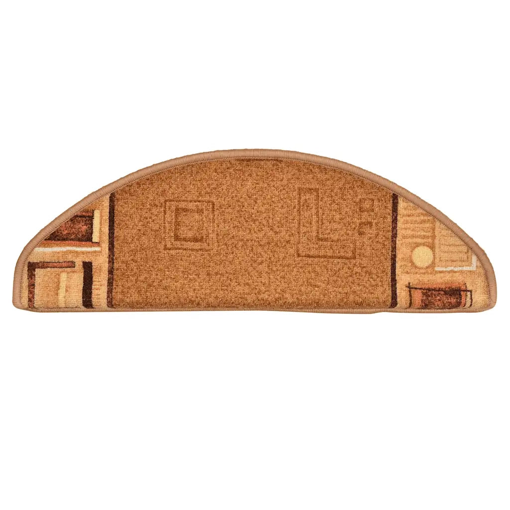 Tappetini Autoadesivi per Scale 15 pz | Gradini per Scale Beige 65x21x4 cm