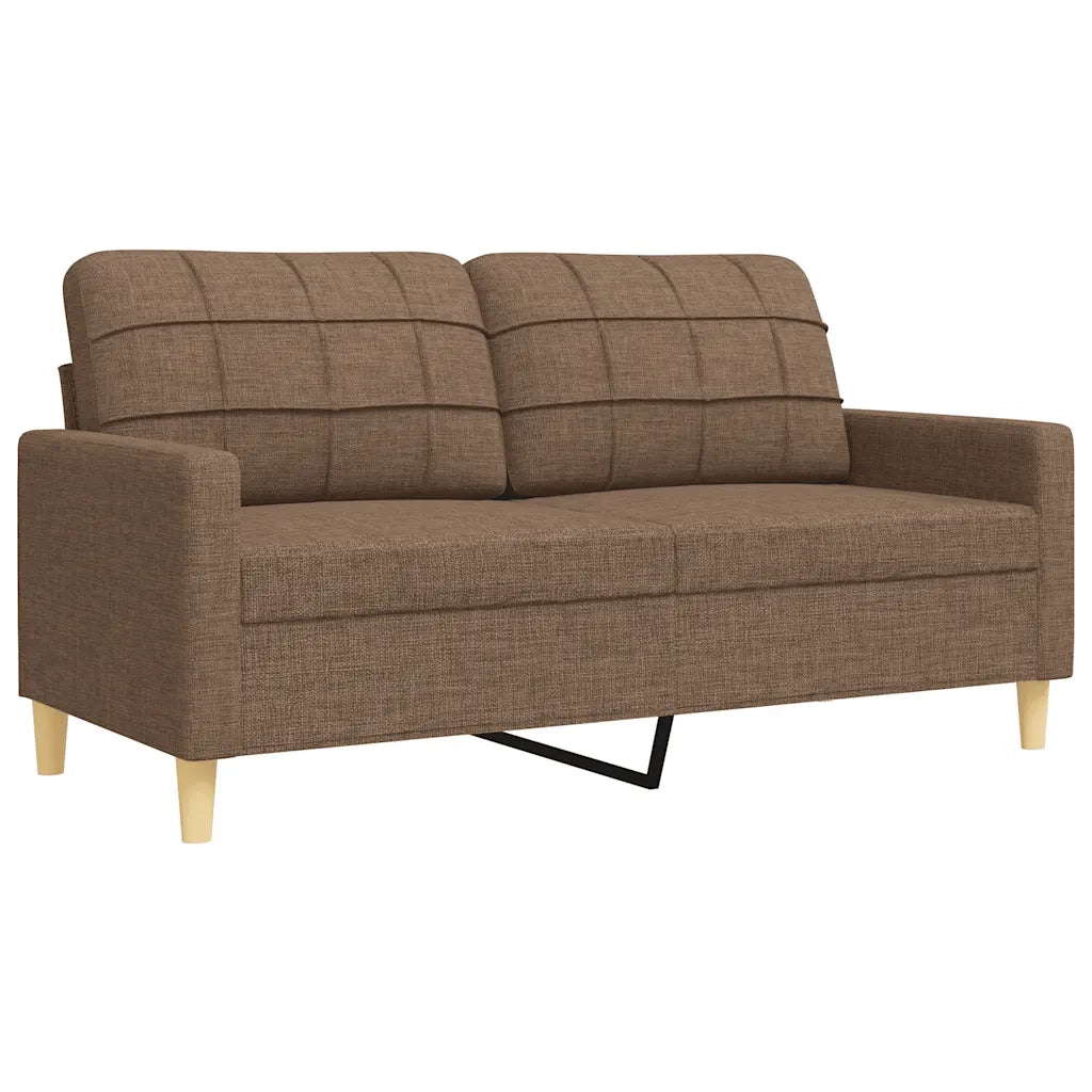 Set di Divani 3 pz con Cuscini Marrone in Tessuto 3278306