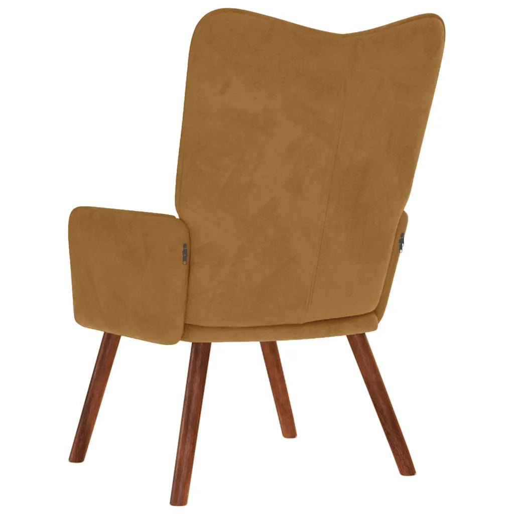 Divano Sedia-Poltrona Relax Marrone in Velluto 911156