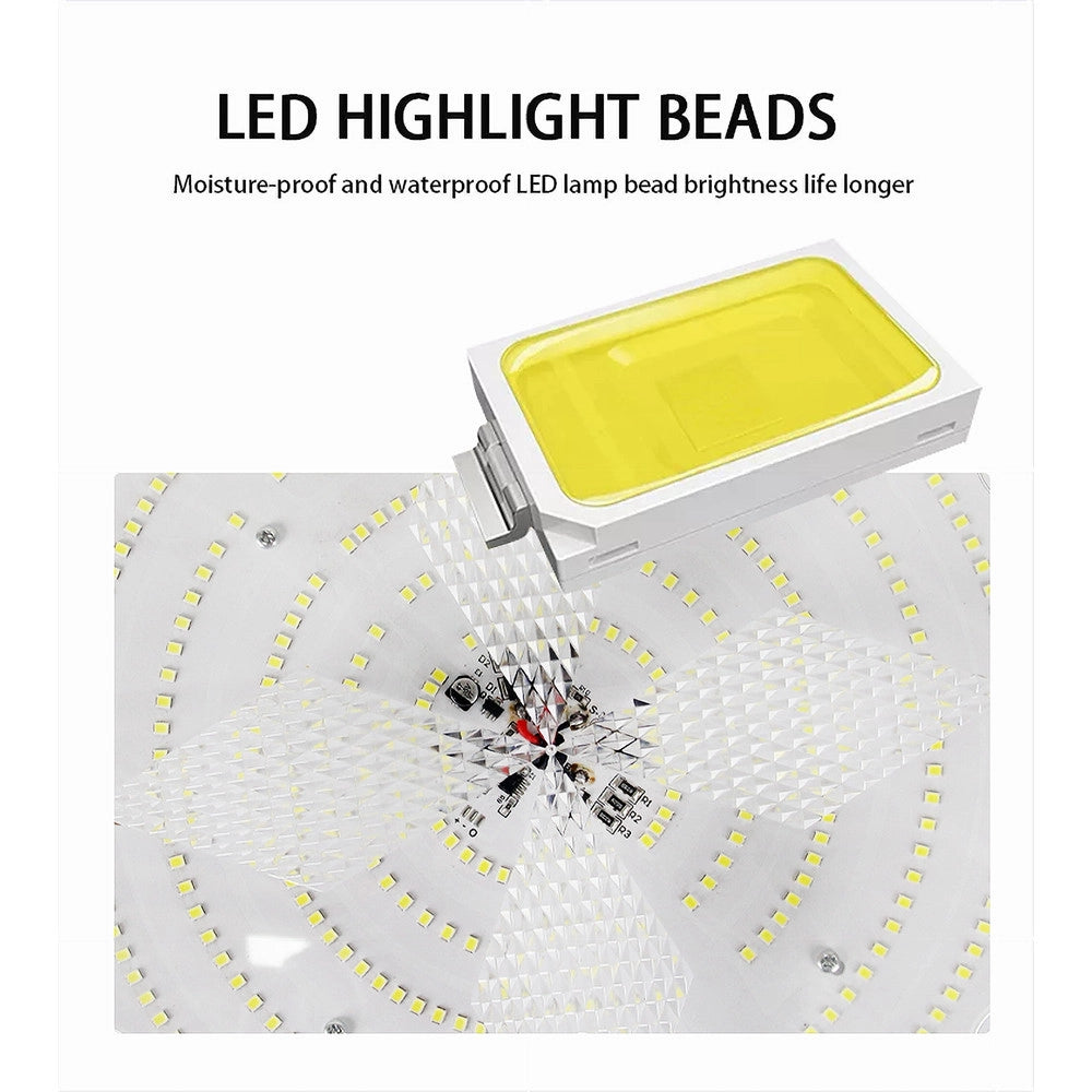 Trade Shop - Plafoniera Faro Led Pannello Solare 400 W Con Sensore Crepuscolare Ip65 Esterno -