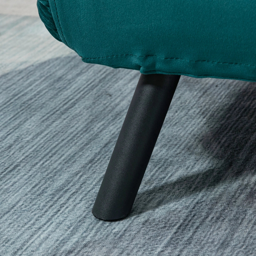 Divano Letto Matrimoniale Vellutato con Schienale Regolabile ¨C zephmum ¨C Blu Scuro