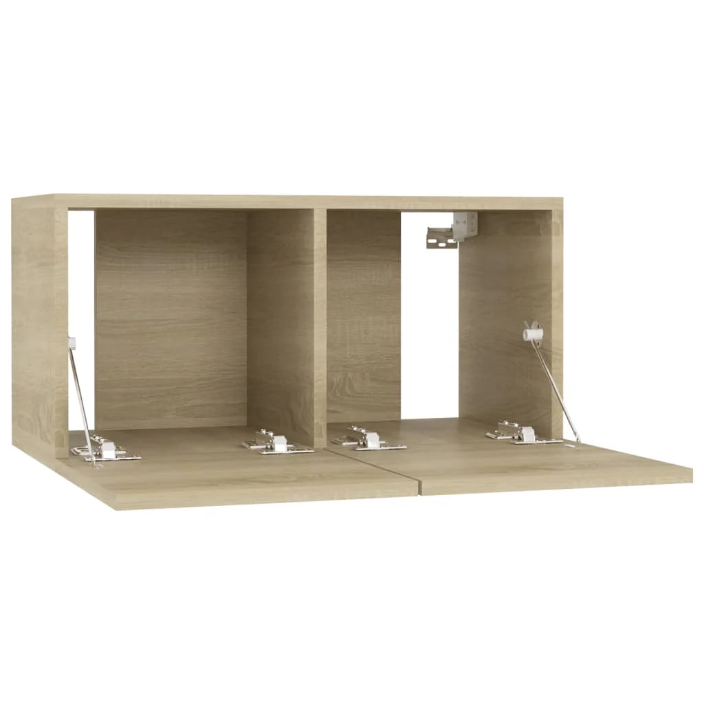 Mobile TV multimediale scaffale TV credenza mobile TV sala da pranzo soggiorno camera da letto 4 pezzi rovere Sonoma 60 x 30 x 30 cm legno ingegnerizzato marrone 02_0028755