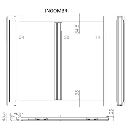 Zanzariera a Rullo Riducibile Laterale 140 x 250 Bronzo