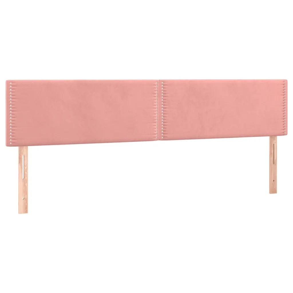 Giroletto a Molle con Materasso Rosa 160x200 cm in Velluto 3141256