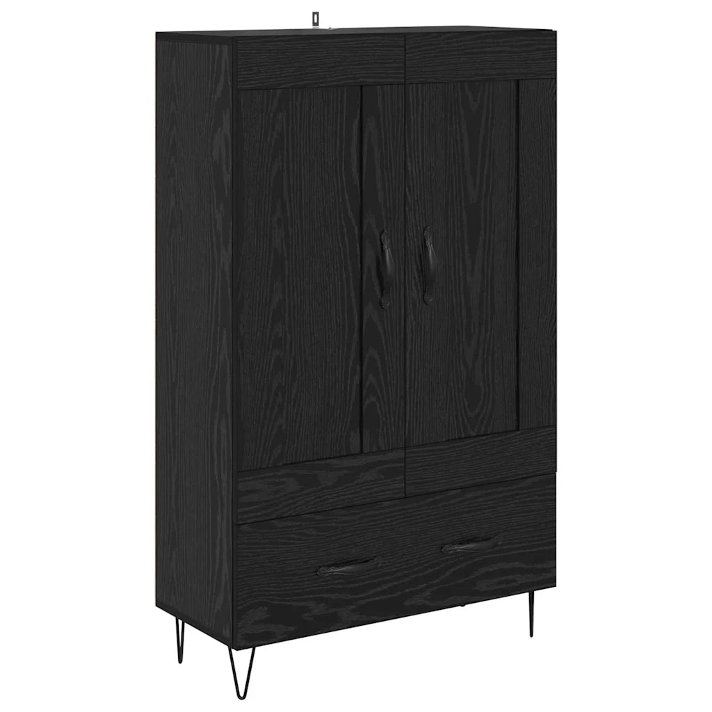 Credenza-Buffet-Armadio da cucina Rovere Nero 69,5 x 31 x 115 cm Legno multistrato 270328