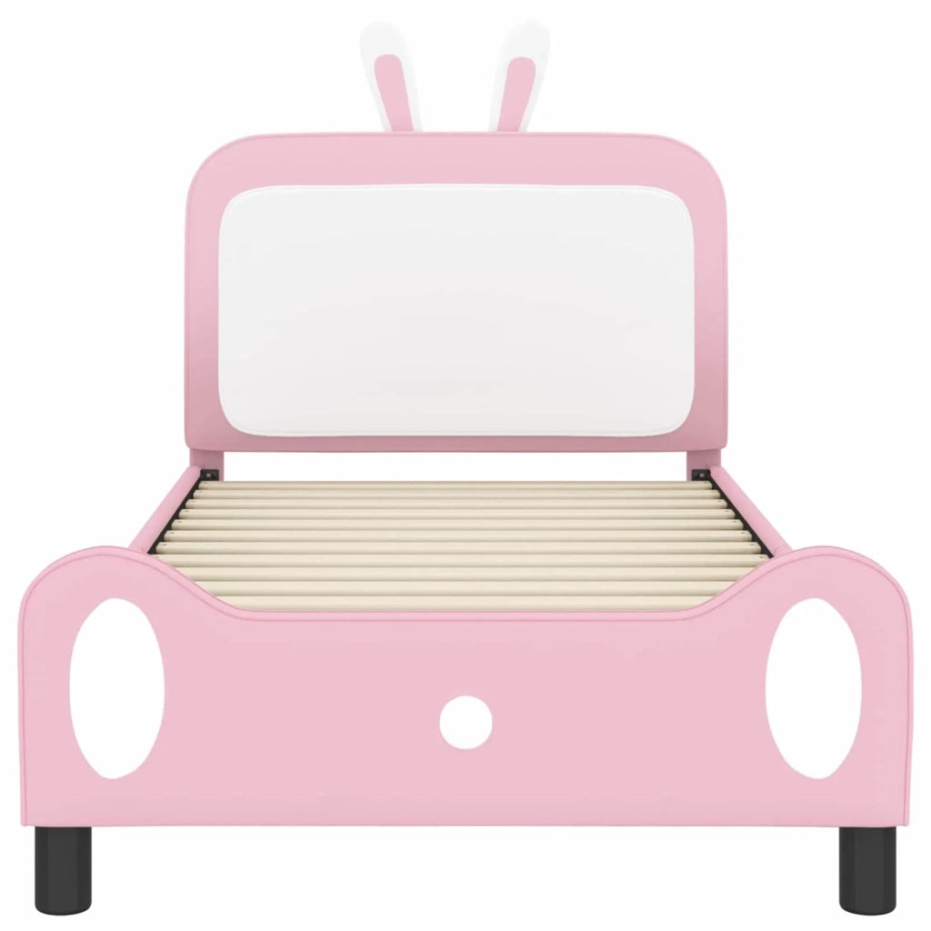 Struttura letto bambini con testata Rosa 80 x 200 cm PU