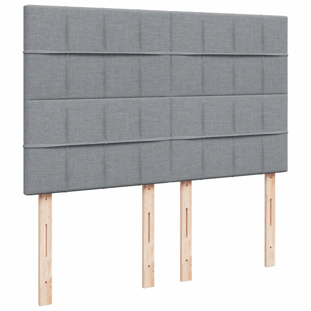 Giroletto a Molle con Materasso Grigio Chiaro 140x190cm Tessuto 3292783