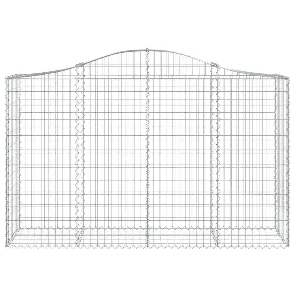 Cesti Gabbioni ad Arco 14 pz 200x50x120/140 cm Ferro Zincato 3145673