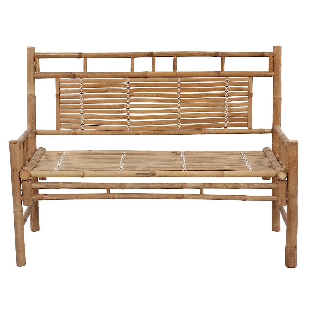 Panca da Giardino con Cuscino 120 cm in Bambù 3063881