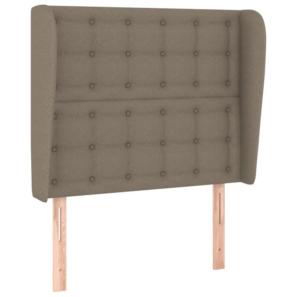 Testiera ad Orecchio Tortora 93x23x118/128 cm in Tessuto 3118376